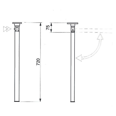 Astro 3 folding table leg