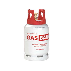 GasBank SLIM LS Single 6 kg Butla LPG z lekkiej stali 14,6 l z OPD 80% - zawór G.12 KLF