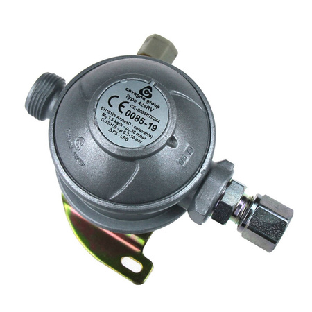 Cavagna Reduktor gazu II stopnia 424RV 30 mbar 1,5 kg/h wejście W20 wyjście 8 mm - instalacja zbiornikowa