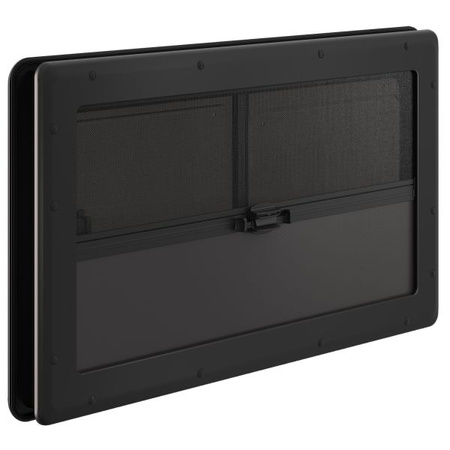Sliding Window S10, 900 x 450 mm black inner frame