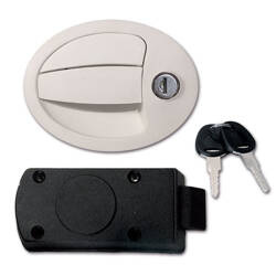 Kompletny mały owalny zamek