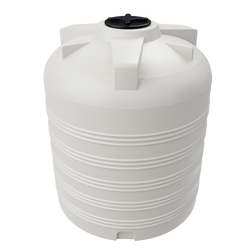 Cylindryczny pionowy pojemnik 3000 l UHPLAST biały