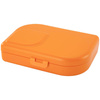ajaa! lunch box with divider, orange – made from sugarcane, 18.5 × 12.5 × 5 cm