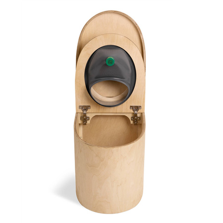 TROBOLO TinyBlœm - wooden separating toilet with external urine drain and integrated exhaust