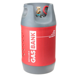 GasBank SINGLE 11 kg - LPG Refillable Gas Cylinder - DIN (G12 KLF) Inlet/Outlet