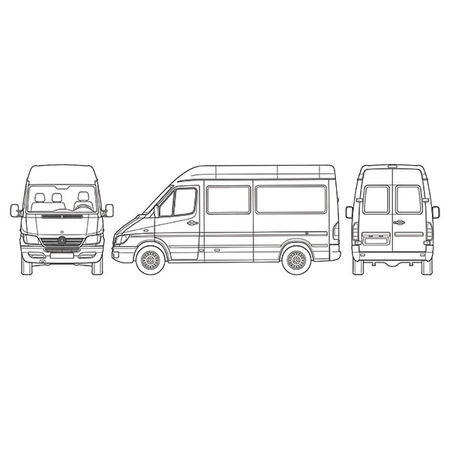 Wewnętrzna osłona termiczna szyb kabiny Mercedes Sprinter 1997–1999