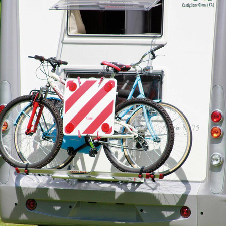 Tablica ostrzegawcza na bagażnik rowerowy do kampera Fiamma