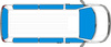 Thermal insulation for all windows of VW T5 / T6 / T6.1 from 2003, short wheelbase, with hardboard trim - set of Carbest Isoflex 9-layer thermal mats, 8 pieces