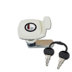 Lock 1048 white with key pair