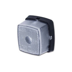 Kwadratowa przednia lampa obrysowa na żarówkę – biała