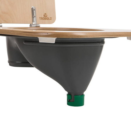 Composting toilet insert (grey) & toilet seat TROBOLO