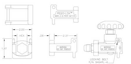 RegO-Lok for 1-1/8" Hex Fittings - 9464RL-3