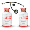 2 x GasBank LS DUO 11 kg + zestaw do zdalnego tankowania (2.5m) DISH