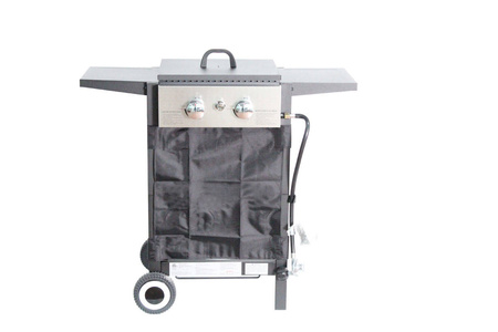Movable Trolley Gas Grill 2 Burners 20000 BTU