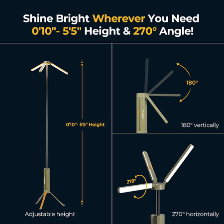 BougeRV Telescopic Camping Light, 15600mAh