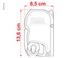 Markiza ścienna F45S 450 - Obudowa: Polar White - Materiał: Royal Grey