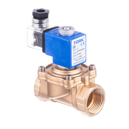 Solenoid valve 1/2" N.C 230VAC 15W Viton 0-7bar