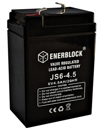 Akumulator kwasowo-ołowiowy ENERBLOCK AGM 6V, 4.5AH Seria JS