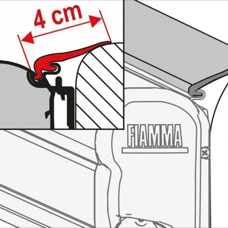 Fiamma taśma uszczelniająca do markizy Rain Guard M 3 m na ścianę