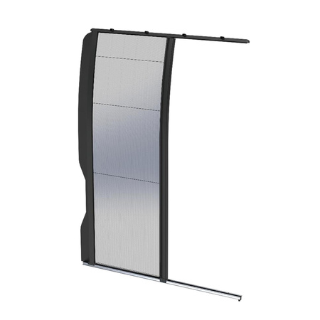 Horrex pleated fly screen door for Fiat Ducato, Peugeot Boxer, Citroën Jumper sliding door from 2007, H1 roof, from L2, black