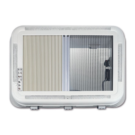 ExtraVENT 100 – świetlik dachowy 96 × 65,5 cm z roletą, moskitierą i LED