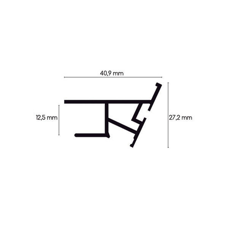 LED holder profile with cover