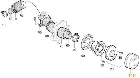 Osłona gniazdka ściennego CW Marine kremowo-biała