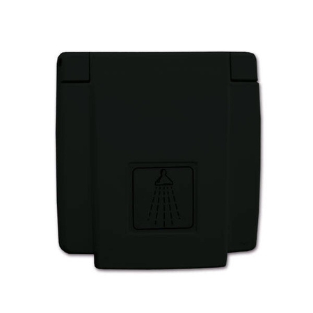 Czarny prysznic zewnętrzny z szybkozłączem - 200 cm