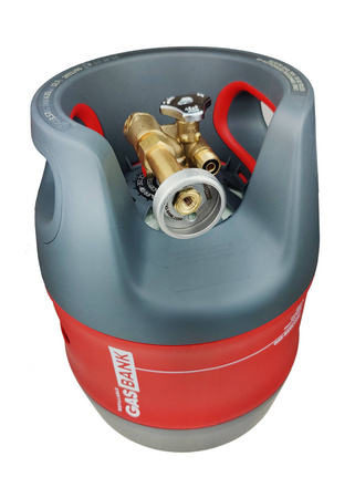 GasBank adapter tankowania Dish do butli MULTI, DUO, Alugas, Gaslow, RV - gwint 3/4UNF JIC
