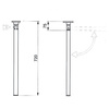 Astro 3 folding table leg
