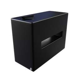 Prostokątny pionowy pojemnik do kampera 150 l UHPLAST czarny