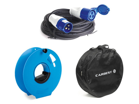 Zestaw kablowy z kablem 3x2,5 mm2, 25m i bębnem kablowym, worek kablowy