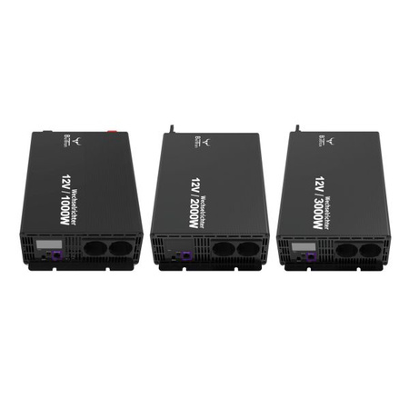 Inverter with Double Socket and Display, 3000 W