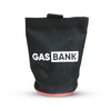GasBank LPG filling adapter pouch, 14 x Ø 7 cm - for 1 DIN or 3 M10 adapters, black