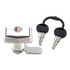 Zadi white push lock with keys