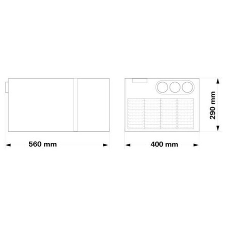 Szafir kompaktowy chłodziarka 1800W 230V 50Hz