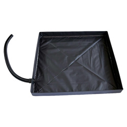 horntools Shower Tent Floor Horizon Black Polyester PES
