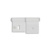 White aluminium hinge 84 mm 2 holes