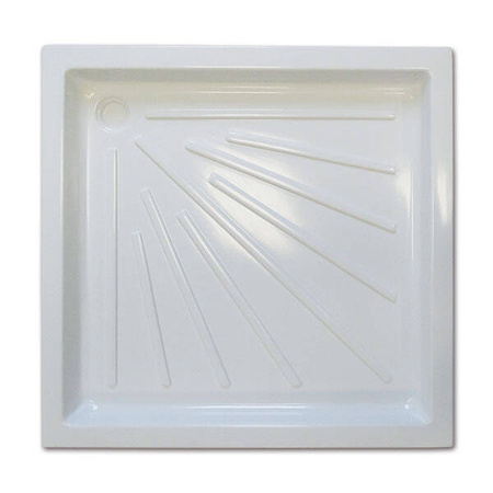 Plastic shower tray - 645 x 600 x 50 mm