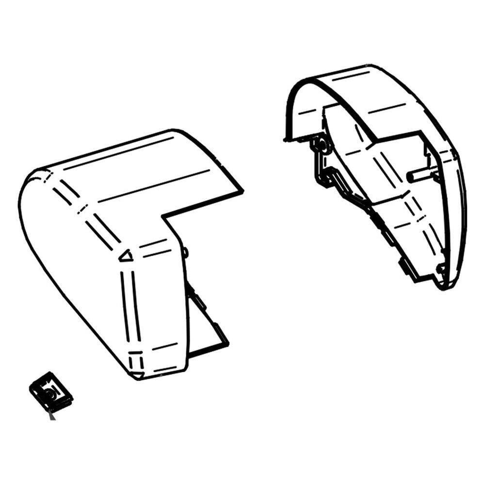 Thule 1500603348 motor end caps for Omnistor 6300 12 V - parts drawing
