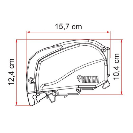 Fiammastore F80L Markiza 497cm Jasnoszary Polarny Biały 46,5kg