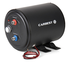 Carbest Bojler CozyWater 8 l 12 V 200 W stal nierdzewna, czarny - ciepła woda w kamperze