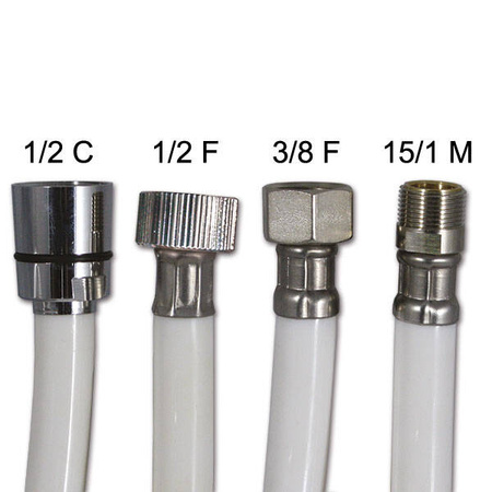 Biała rura PVC C 1/2" - F 1/2" - 1,5 m