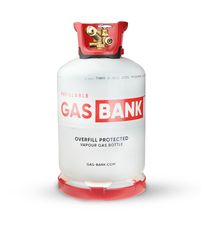 GasBank LS DUO 11 kg - butla z lekkiej stali z zaworem DUO 80% (OPD)