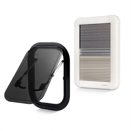 Zestaw Atlas mini okno ścienne + roleta 280x380 beżowy