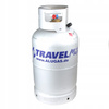Alugas TravelMate 27.2 l (11 kg) aluminium LPG cylinder with external DISH M10 filling connection, 1.5 m hose and adapters - motorhome set