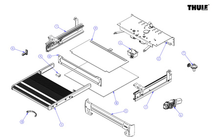 Osłona przednia Thule 1500603230 do stopnia Slide-Out Step V19 12V 550 - część zamienna do Ducato, Jumper, Boxer i Crafter