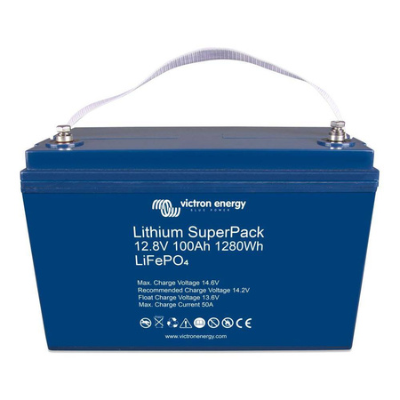 Victron Lithium SuperPack 12,8V/100Ah (M8) akumulator LiFePO4 z wbudowanym BMS, 1280 Wh