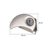 Flap Lock Moon left with cylinder and keys
