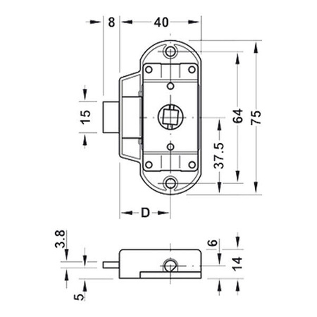 Zamek Piccolo Nova lewy niklowany D25